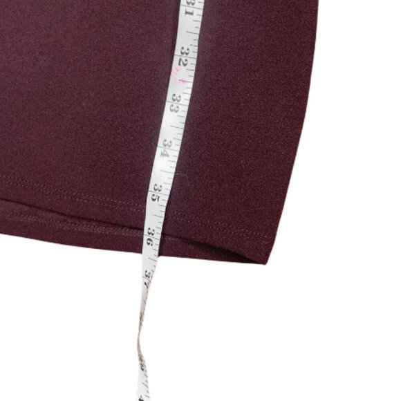 H&M Burgundy Cut-out Soft Jersey Round Neck Mini Dress Partly Lined Sz Large - Picture 6 of 10